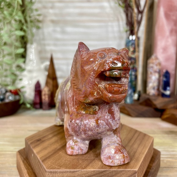 0971 Ocean Jasper Tiger Crystal Carving - Picture 4 of 13